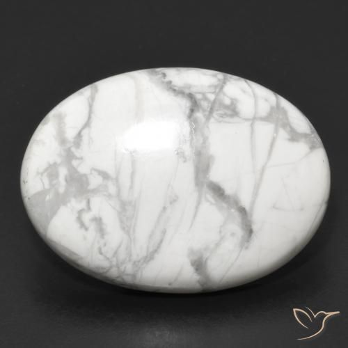 18.91ct 天然 灰白色 硅硼钙石, 椭圆形, 不透明