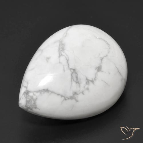 22.27ct 天然 灰白色 硅硼钙石, 梨形, 不透明