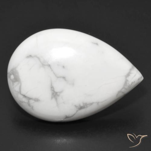 23.64ct 天然 灰白色 硅硼钙石, 梨形, 不透明