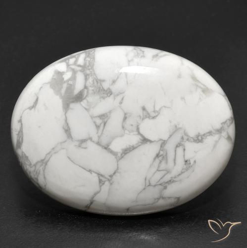 23.16ct 天然 灰白色 硅硼钙石, 椭圆形, 不透明