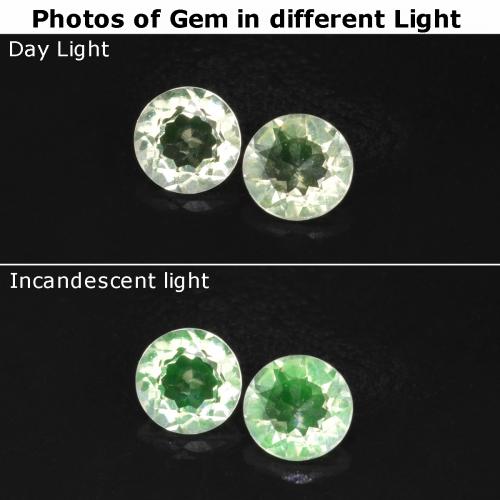 0.22克拉天然玻璃欧泊，圆形切割，透明