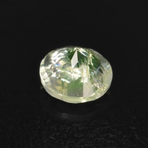 0.10克拉天然绿色玻璃欧泊，圆形切割，3.40毫米，透明