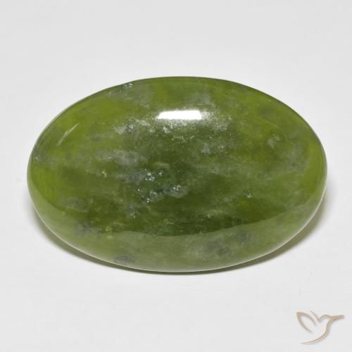 33.30ct 天然 中绿色 符山石, 椭圆形, 不透明