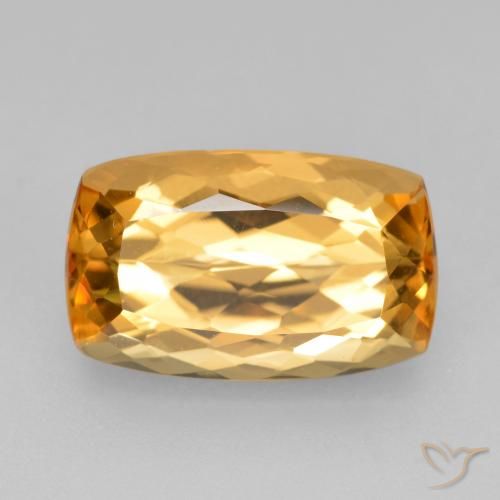 4.48ct 天然 亮橙色 帝王黄玉, 软垫, VVS