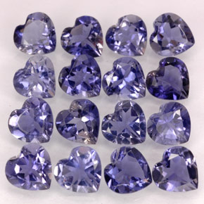 天然堇青石，心形，4.9×4.7毫米，VVS-VS