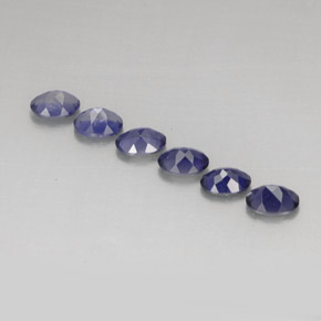 天然堇青石，椭圆形切割，7.1×5.1毫米，VVS-VS
