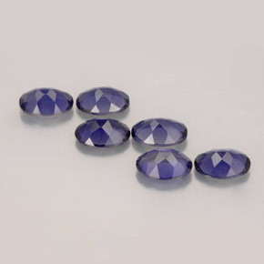 天然堇青石，椭圆形切割，7.1×5.1毫米，VS
