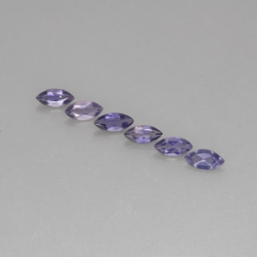 天然堇青石，马眼形，6×3.1毫米，VS