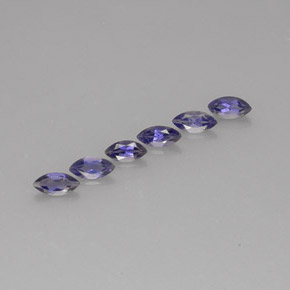 天然堇青石，马眼形，5.9×3.1毫米，VS