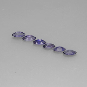 天然堇青石，马眼形，5.9×3.1毫米，VS