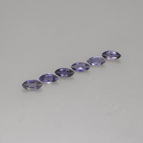 天然堇青石，马眼形，6.3×3.3毫米，VS