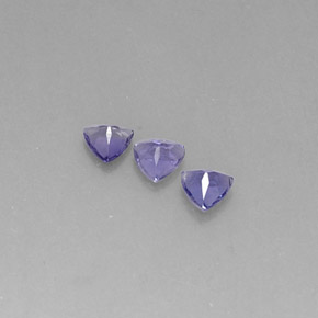 天然紫罗兰色堇青石，三角形，4×3.8毫米，VS