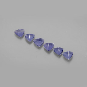 天然堇青石，三角形，3.9×3.7毫米，VS
