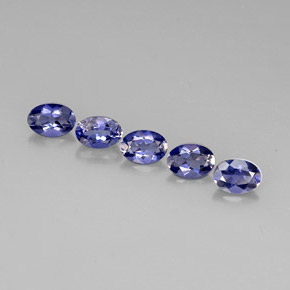 天然堇青石，椭圆形切割，7.5×5.1毫米，VS