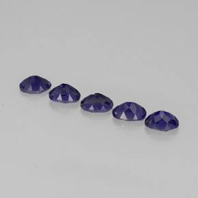 天然堇青石，椭圆形切割，6.8×5毫米，VS