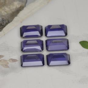 2.88天然堇青石，祖母绿式切割，6×4毫米，VS