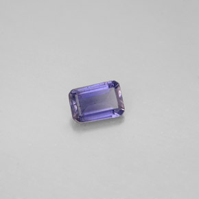 0.44克拉天然堇青石，祖母绿式切割，5.8×4毫米，VS