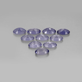 天然堇青石，椭圆形切割，4.9×3.1毫米，VS