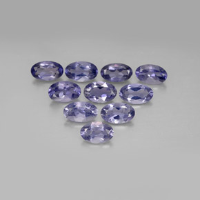 天然堇青石，椭圆形切割，4.8×3.2毫米，VS