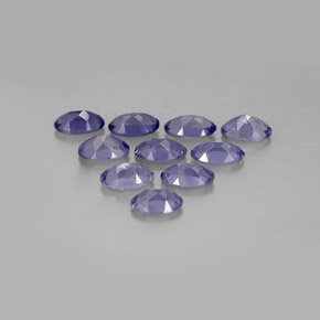天然堇青石，椭圆形切割，4.8×3.2毫米，VS
