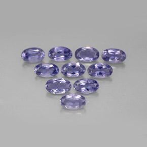 天然堇青石，椭圆形切割，5.1×3.1毫米，VS