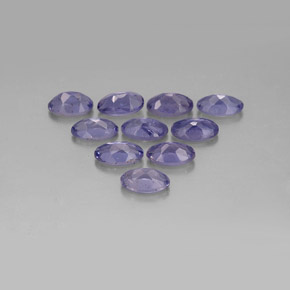 天然堇青石，椭圆形切割，5.1×3.1毫米，VS
