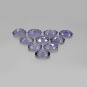 天然堇青石，椭圆形切割，4.9×3.1毫米，VS