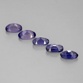 天然堇青石，椭圆形切割，4.9×3.1毫米，VS