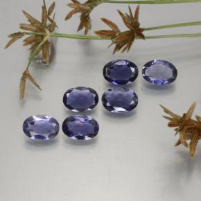 天然堇青石，椭圆形切割，6.9×4.9毫米，VS