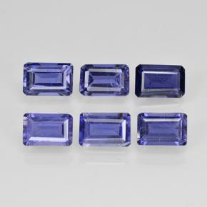 2.83天然堇青石，祖母绿式切割，6×3.9毫米，VS