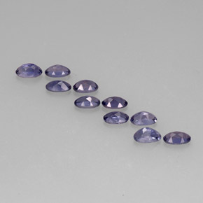 天然堇青石，椭圆形切割，5×3.1毫米，VS