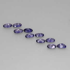 天然堇青石，椭圆形切割，5×3.2毫米，VS