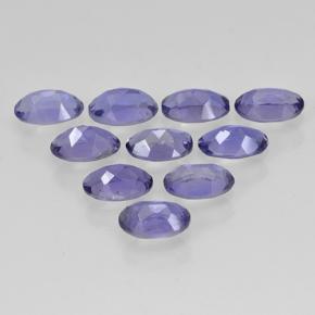 2.03天然堇青石，椭圆形切割，5×3.1毫米，VS