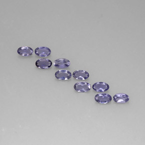 天然堇青石，椭圆形切割，5×3.1毫米，VS