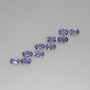 天然堇青石，椭圆形切割，5×3.1毫米，VS