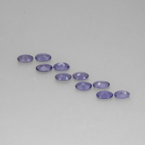 天然堇青石，椭圆形切割，5×3.1毫米，VS