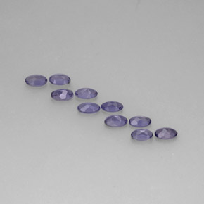 天然堇青石，椭圆形切割，5.1×2.9毫米，VS