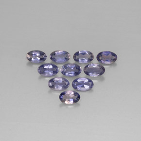 天然堇青石，椭圆形切割，5.1×3.1毫米，VS