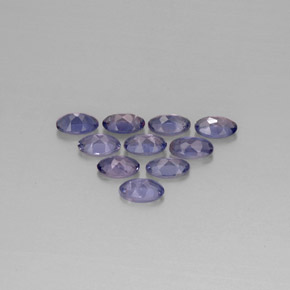 天然堇青石，椭圆形切割，5.1×3.1毫米，VS