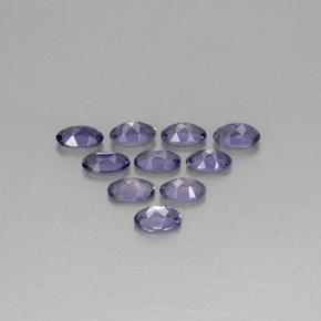天然堇青石，椭圆形切割，4.8×3毫米，VS