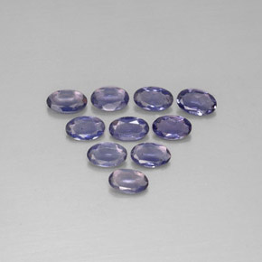 天然堇青石，椭圆形切割，5.1×3毫米，VS