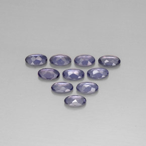 天然堇青石，椭圆形切割，5.1×3毫米，VS