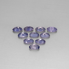 天然堇青石，椭圆形切割，5×3.1毫米，VS