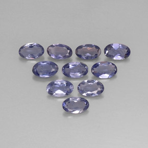 天然堇青石，椭圆形切割，5×3.1毫米，VS