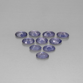 天然堇青石，椭圆形切割，5.1×3.2毫米，VS