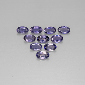 天然堇青石，椭圆形切割，4.8×3.1毫米，VS