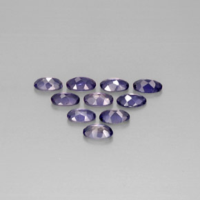 天然堇青石，椭圆形切割，4.8×3.1毫米，VS
