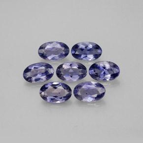 天然堇青石，椭圆形切割，4.6×3毫米，VS