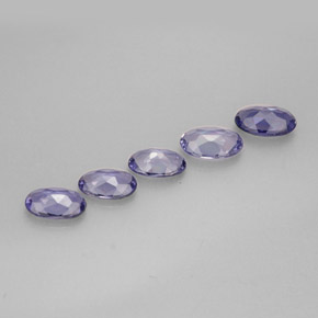天然堇青石，椭圆形切割，4.7×2.9毫米，VS
