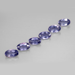 天然堇青石，椭圆形切割，4.9×2.9毫米，VS
